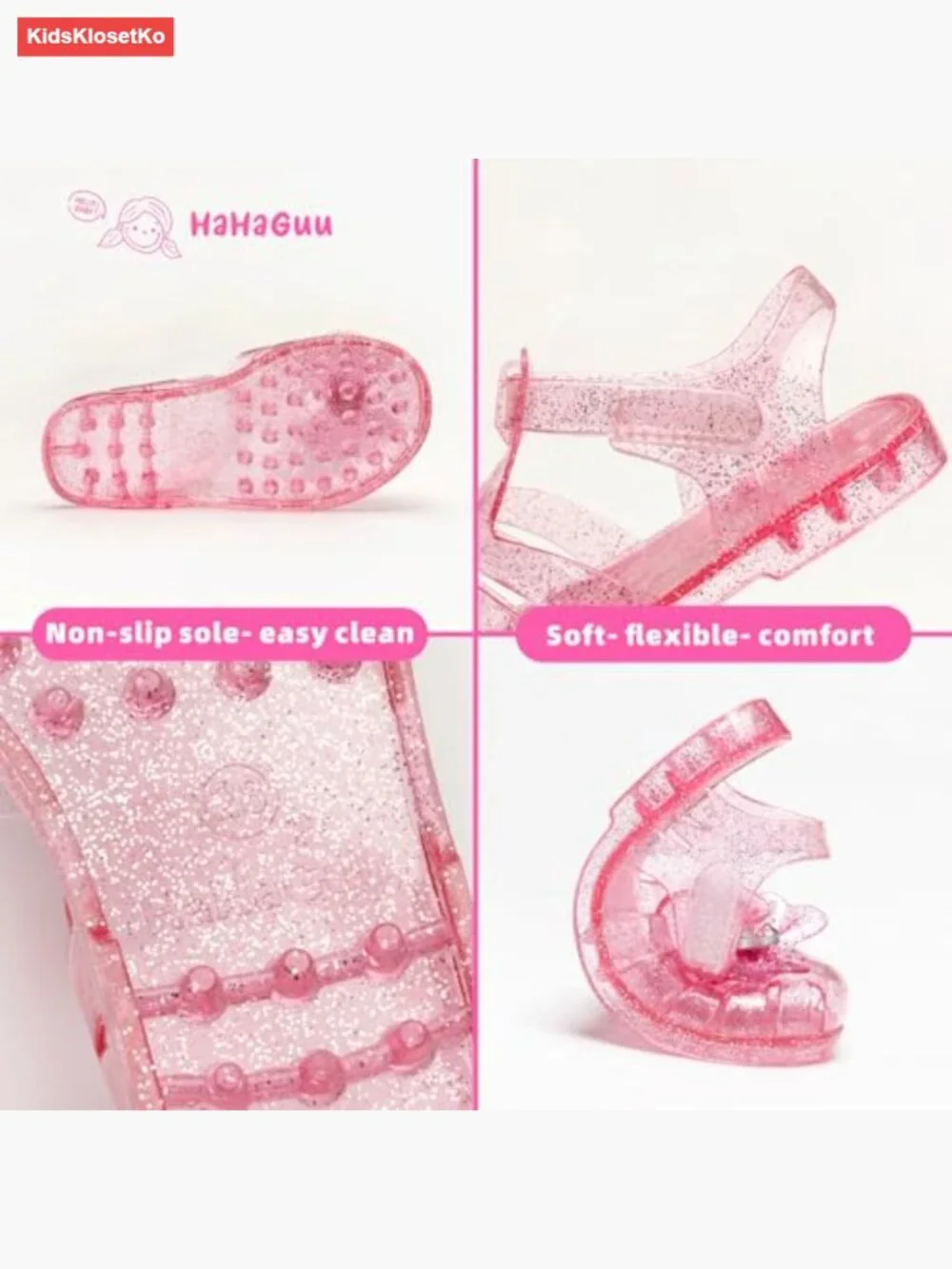 Girls Jelly Princess Sandals Gladiator Fisherman Waterproof Closed Toe Summer